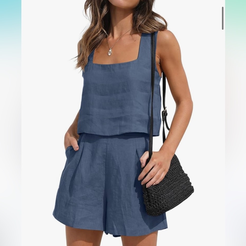 Amazon Blue High Waist Shorts